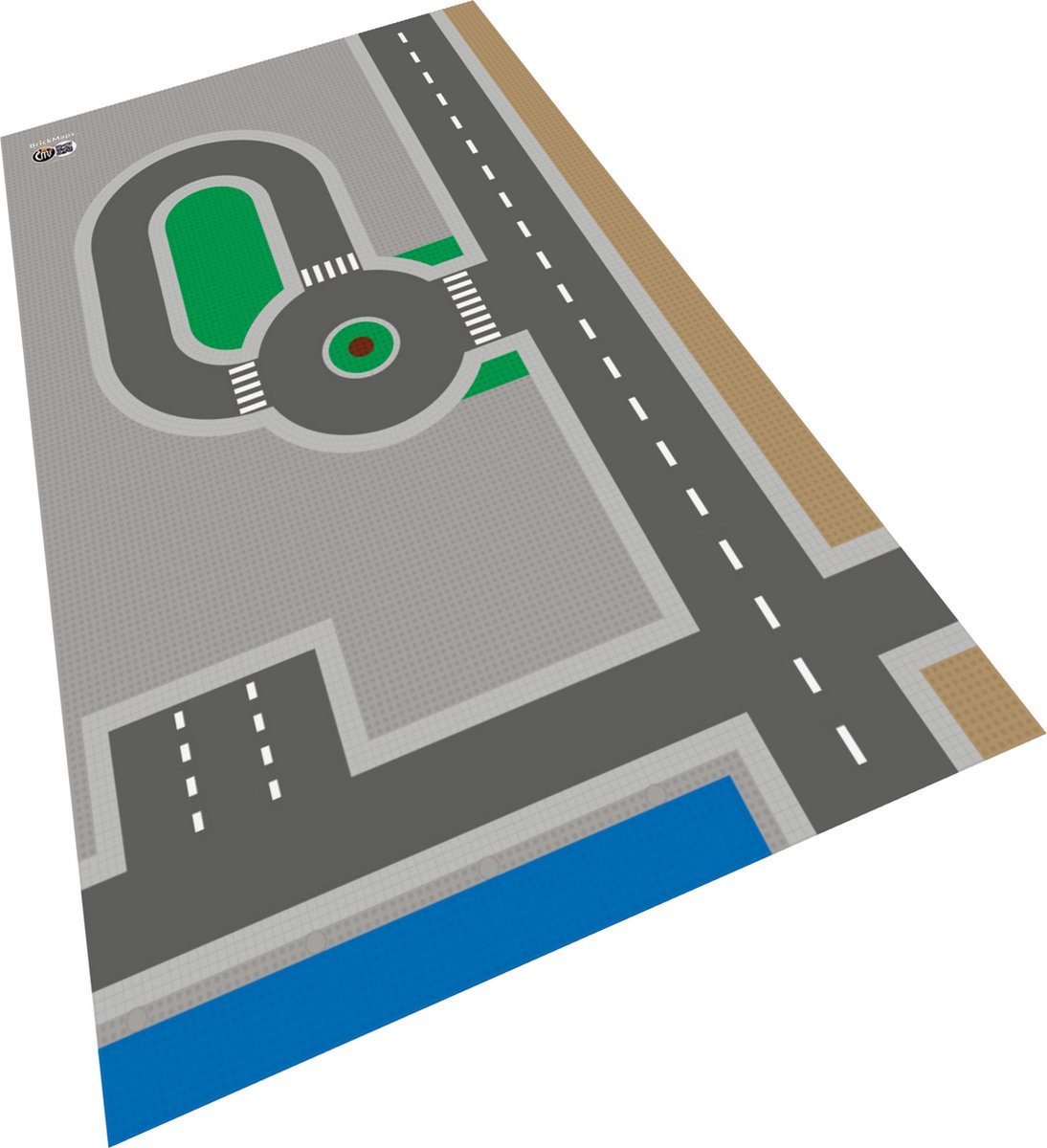 BrickMaps 12335001 - City Classic - Town Centre - Wegplaat speelmat geschikt voor LEGO City - Formaat gelijk aan 3x5 bouwplaat